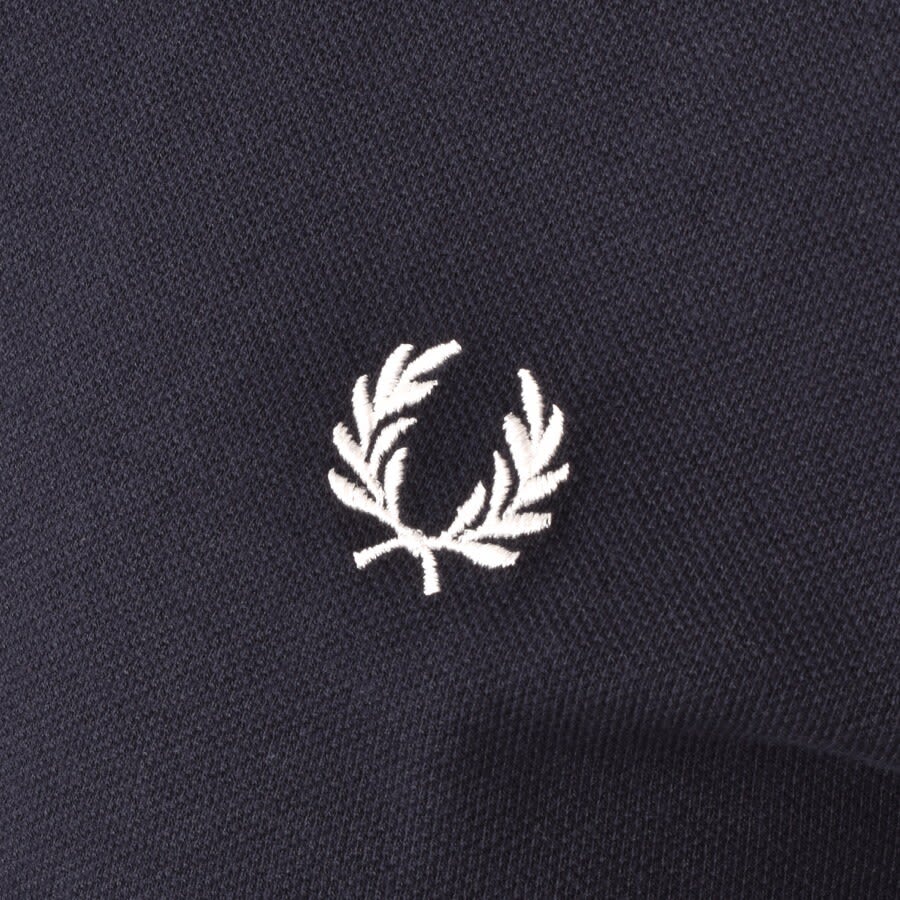 Image number 3 for Fred Perry Bomber Collar Polo T Shirt Navy