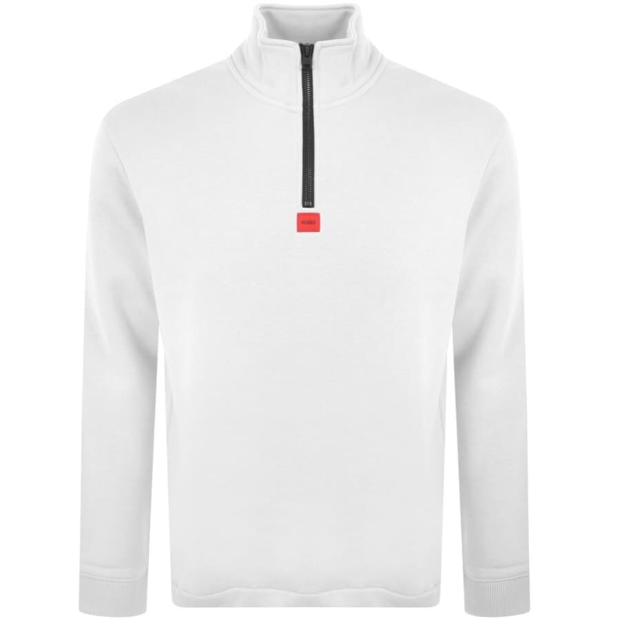 white half zip sweatshirt