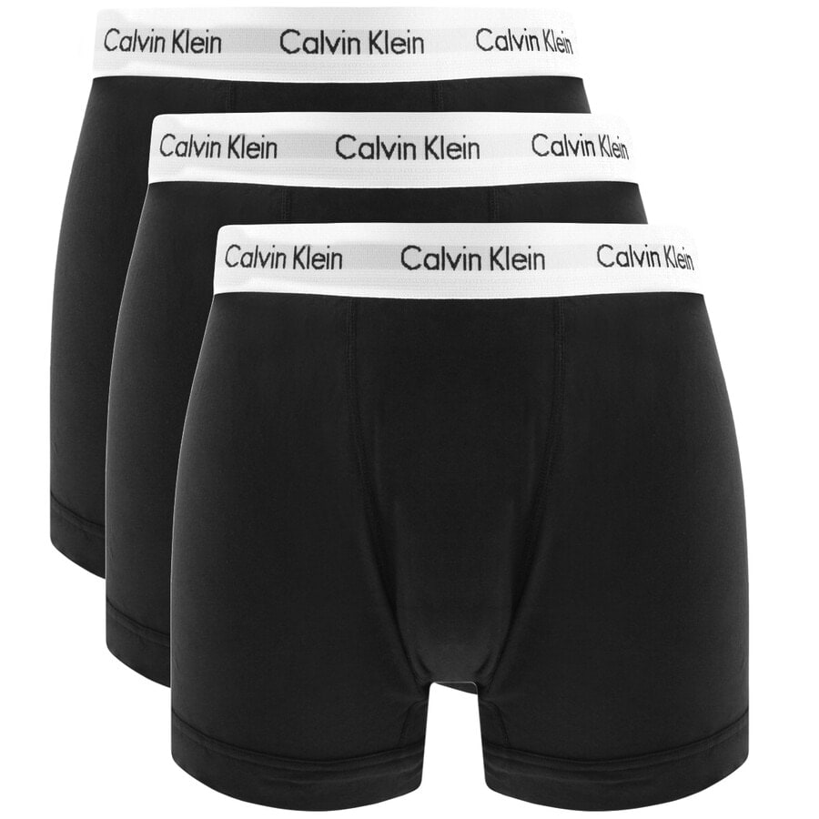 Image number 1 for Calvin Klein Underwear 3 Pack Trunks Black