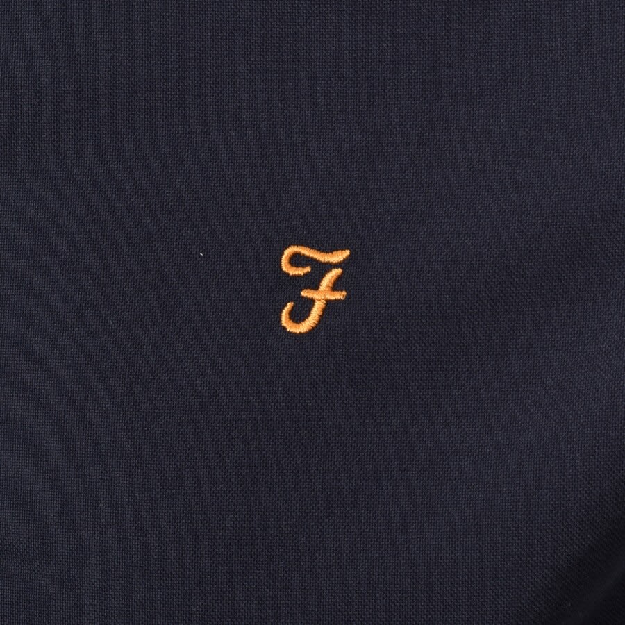 Image number 3 for Farah Vintage Brewer Long Sleeve Shirt Navy