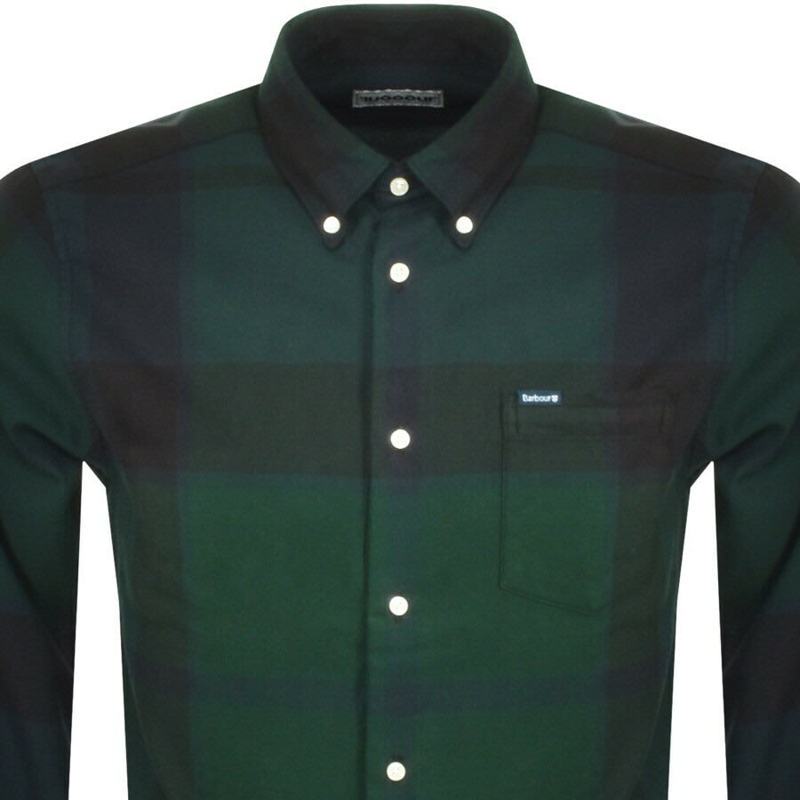 Image number 2 for Barbour Dunoon Check Long Sleeved Shirt Green