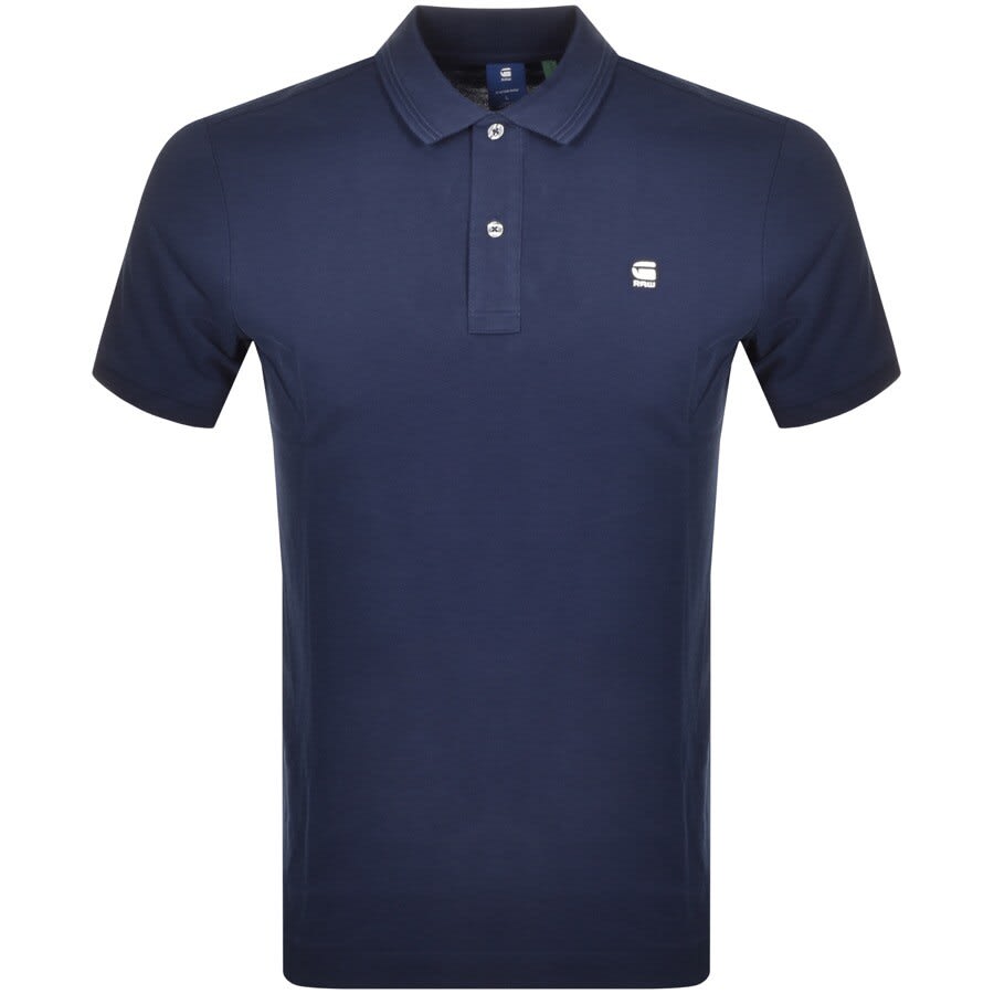 Image number 1 for G Star Raw Dunda Polo T Shirt Navy
