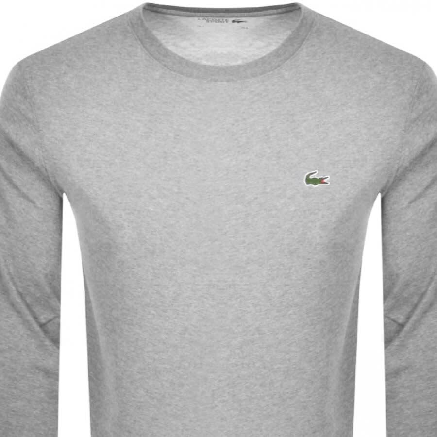 Image number 2 for Lacoste Long Sleeved T Shirt Grey