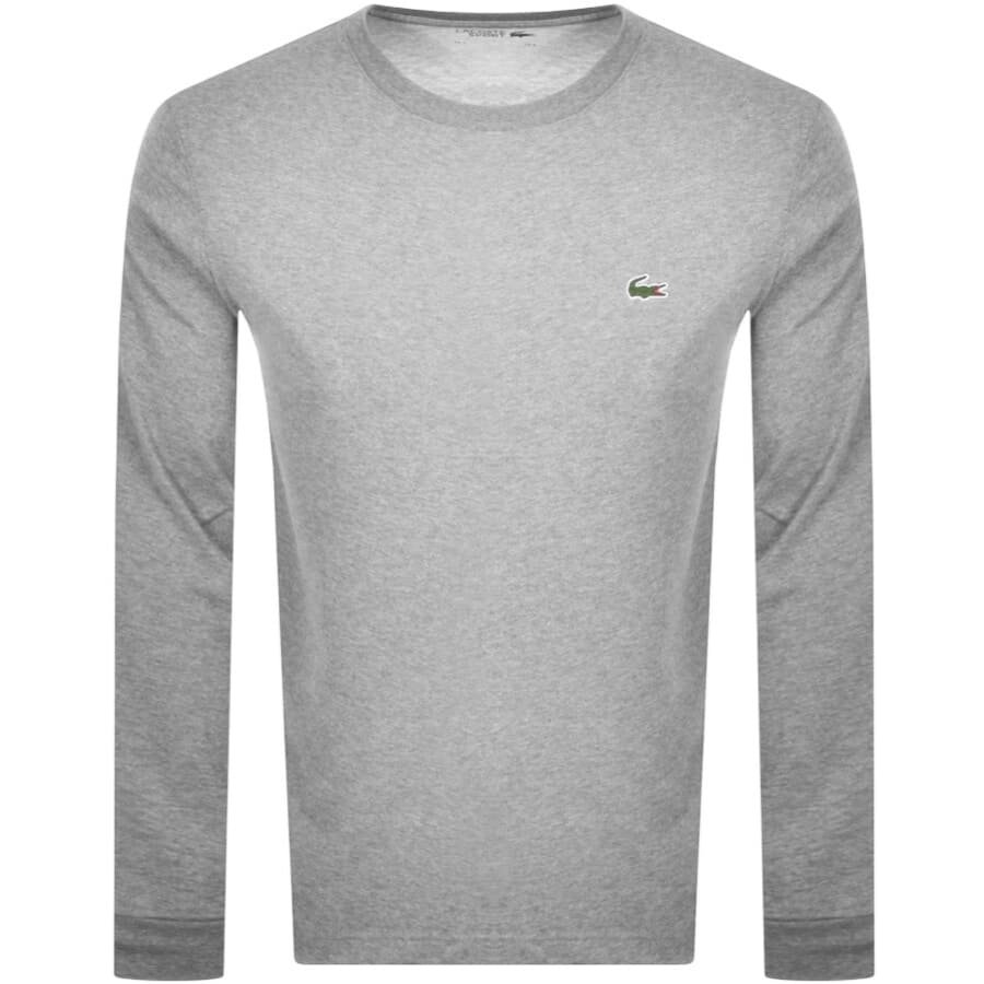 Image number 1 for Lacoste Long Sleeved T Shirt Grey