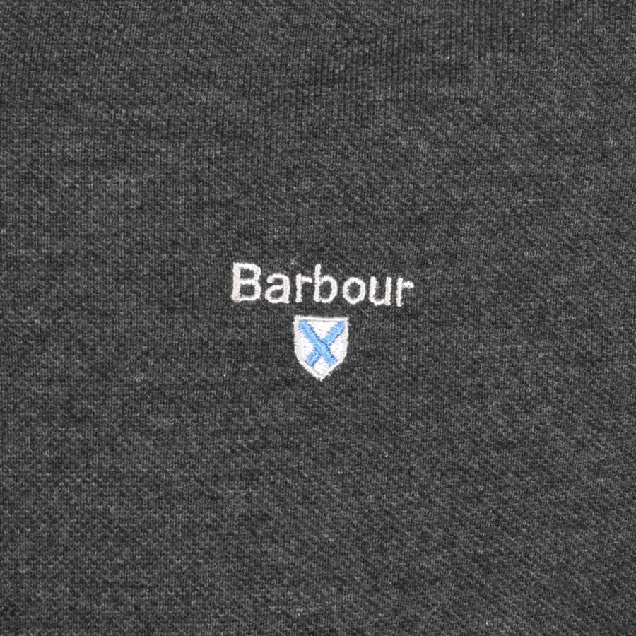 Image number 3 for Barbour Pique Polo T Shirt Grey