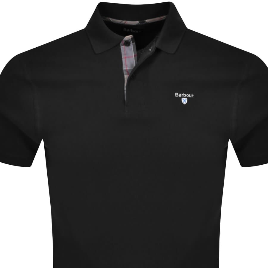 Image number 2 for Barbour Pique Polo T Shirt Black