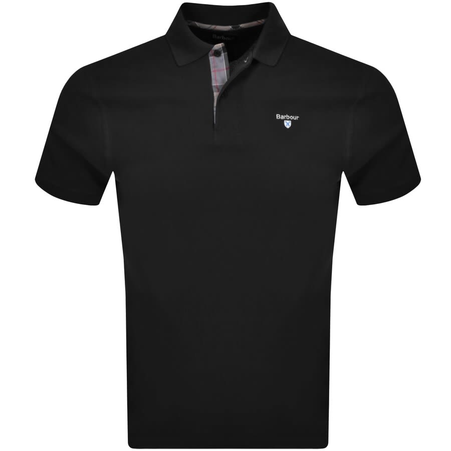 Image number 1 for Barbour Pique Polo T Shirt Black