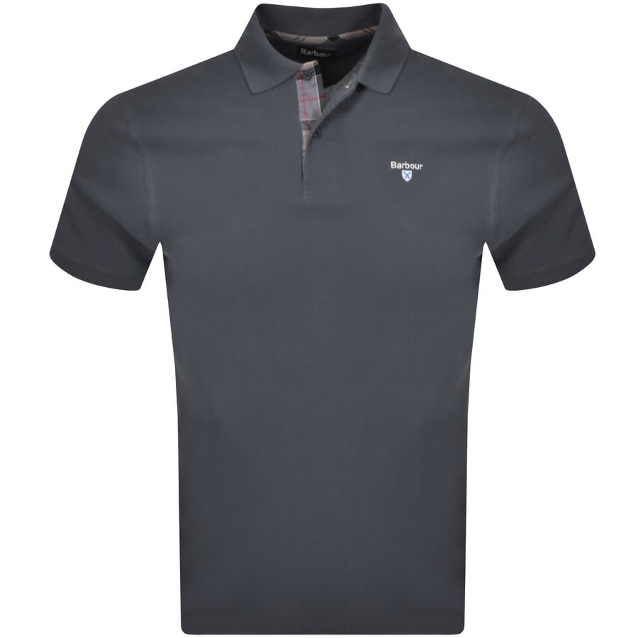 Image number 1 for Barbour Pique Polo T Shirt Navy