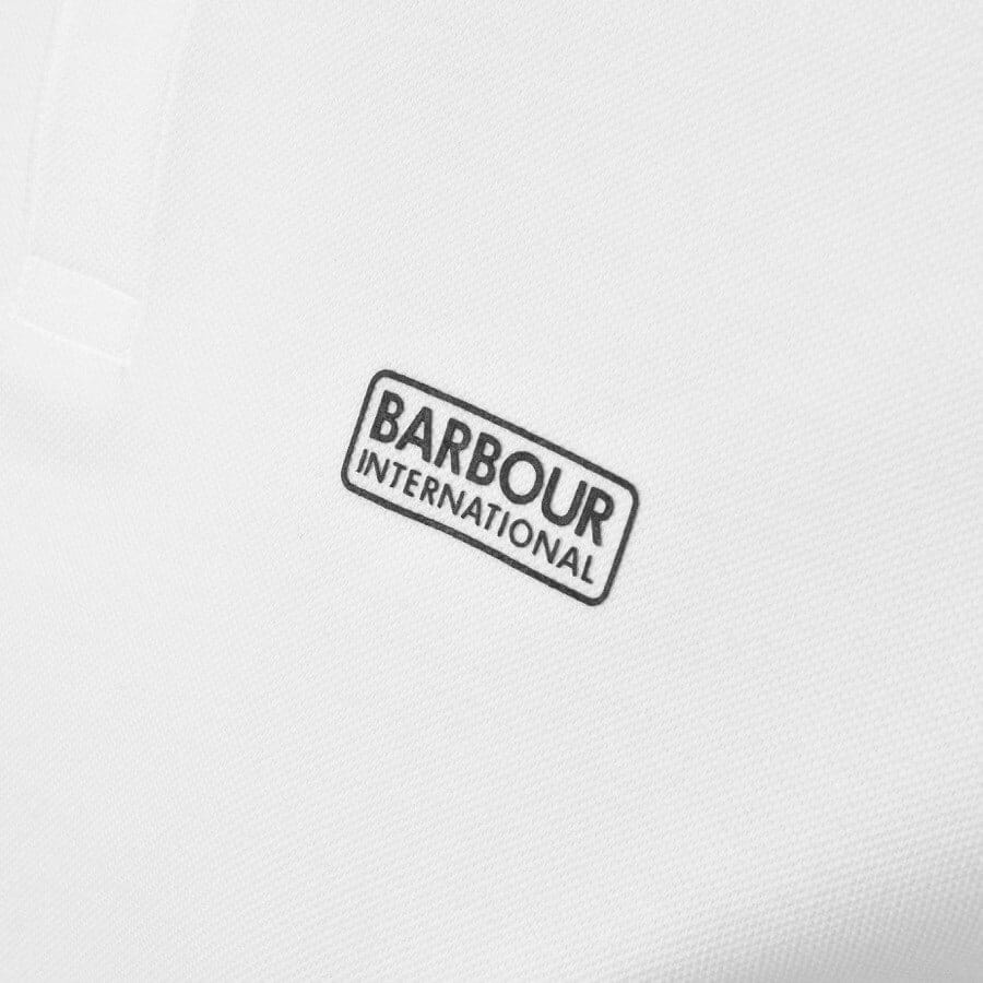 Image number 3 for Barbour International Tipped Polo T Shirt White