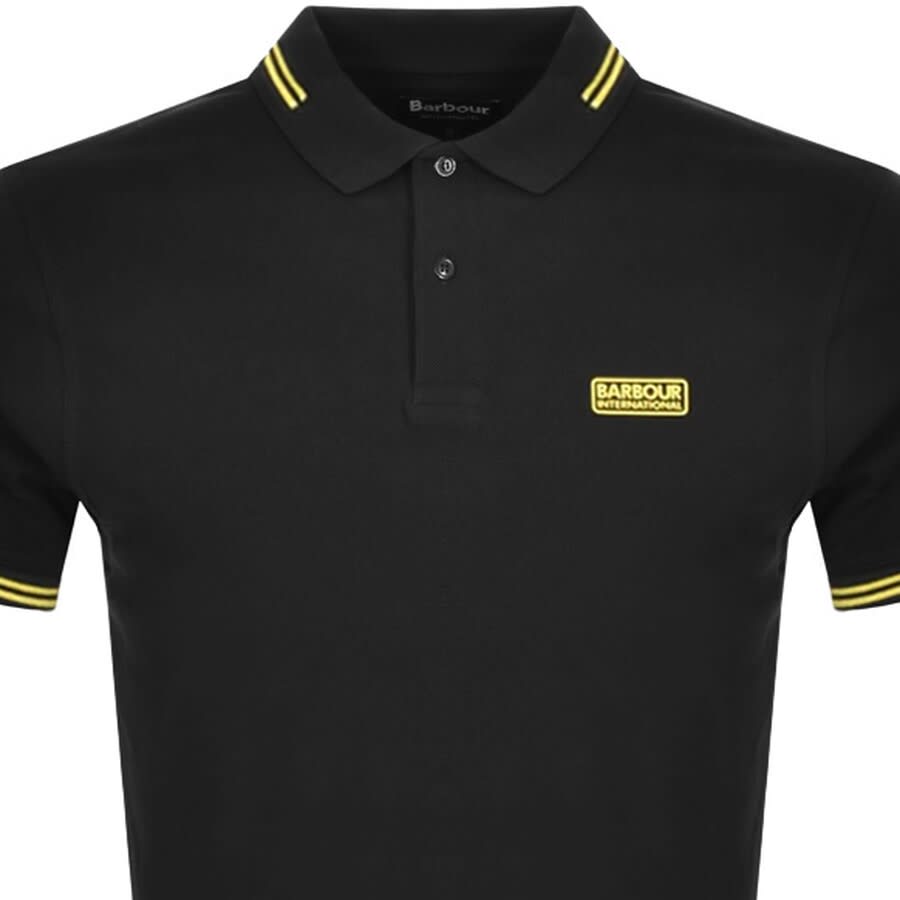 Image number 2 for Barbour International Tipped Polo T Shirt Black