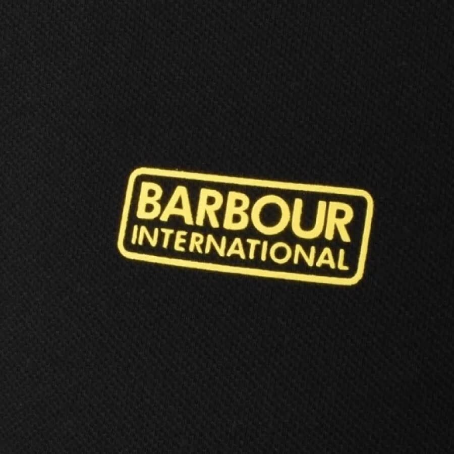 Image number 3 for Barbour International Tipped Polo T Shirt Black