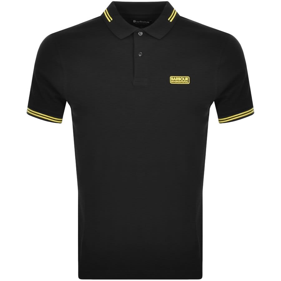 Image number 1 for Barbour International Tipped Polo T Shirt Black