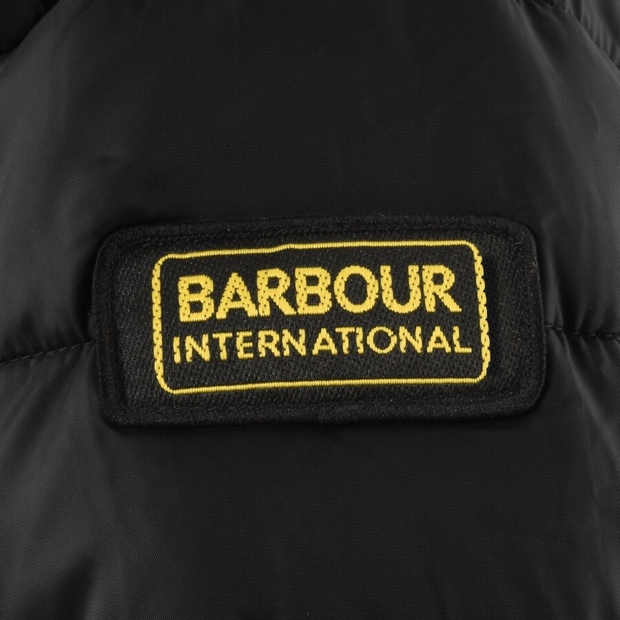 Image number 3 for Barbour International Quilted Ouston Jacket Black