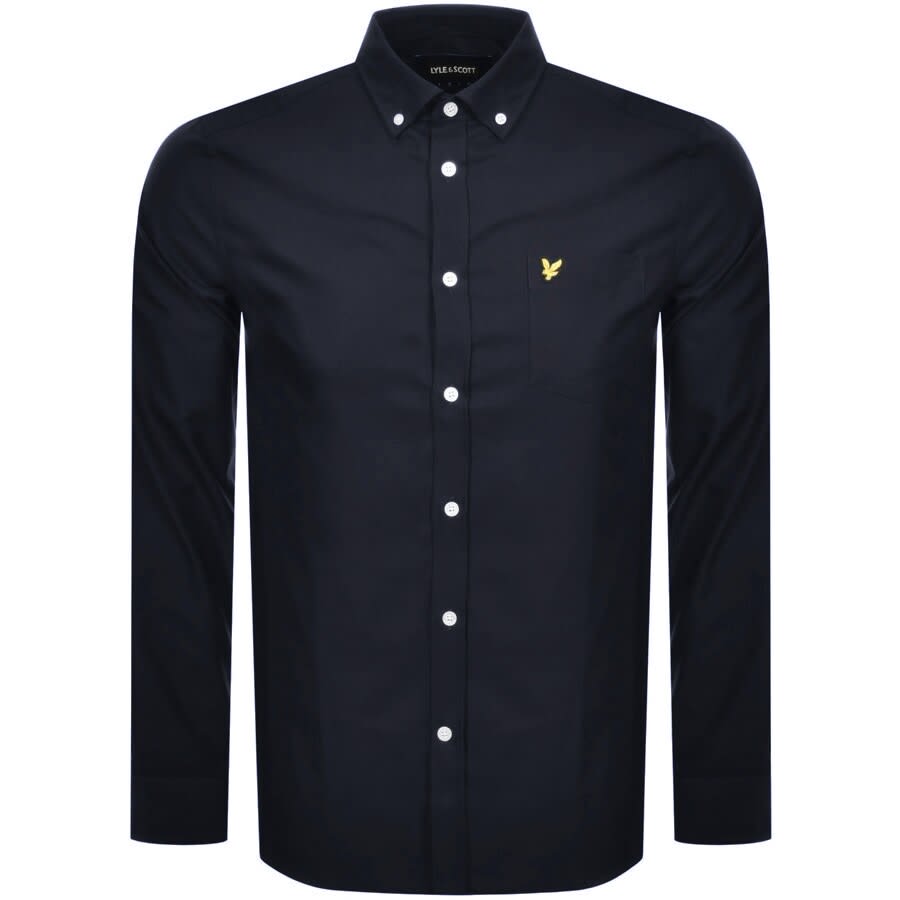 Image number 1 for Lyle And Scott Oxford Long Sleeve Shirt Navy
