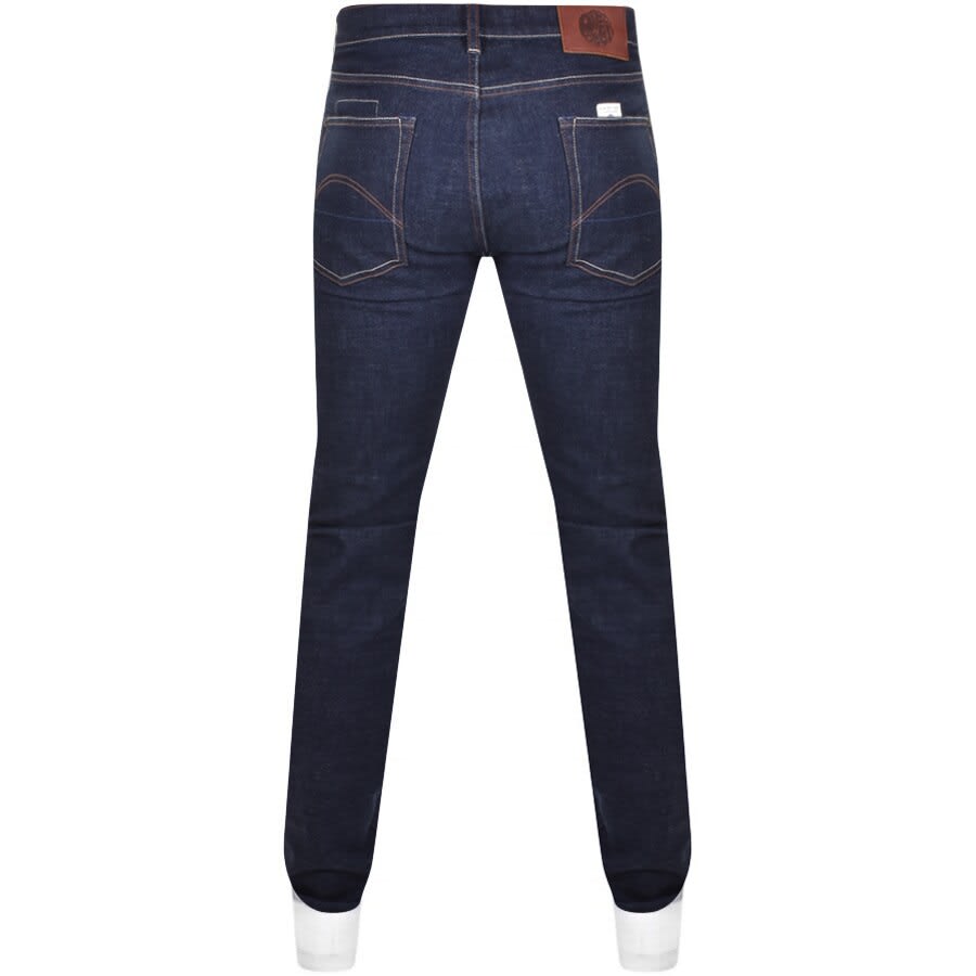 Image number 2 for Pretty Green Erwood Jeans Dark Wash Navy