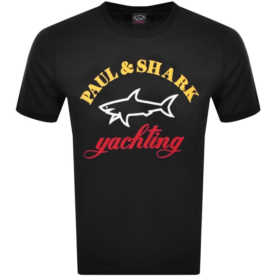 Image number 1 for Paul And Shark Logo T Shirt Black