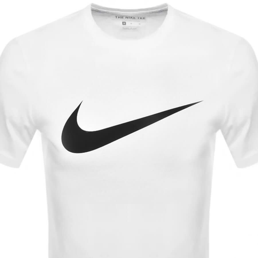 Image number 2 for Nike Crew Neck Icon Swoosh T Shirt White