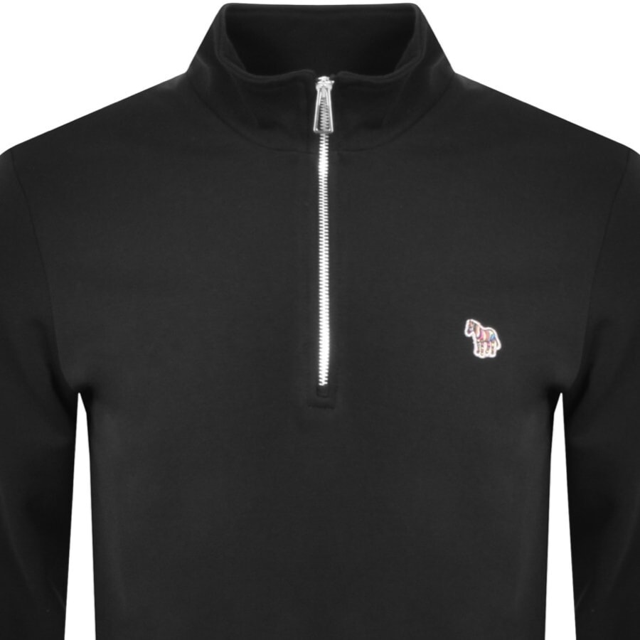 Image number 2 for Paul Smith Half Zip Sweatshirt Black