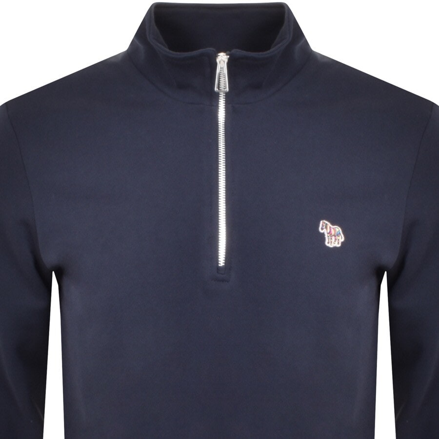 Image number 2 for Paul Smith Half Zip Sweatshirt Navy