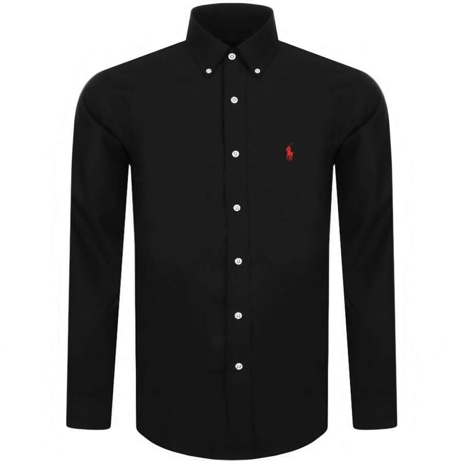 Image number 1 for Ralph Lauren Slim Fit Long Sleeve Shirt Black