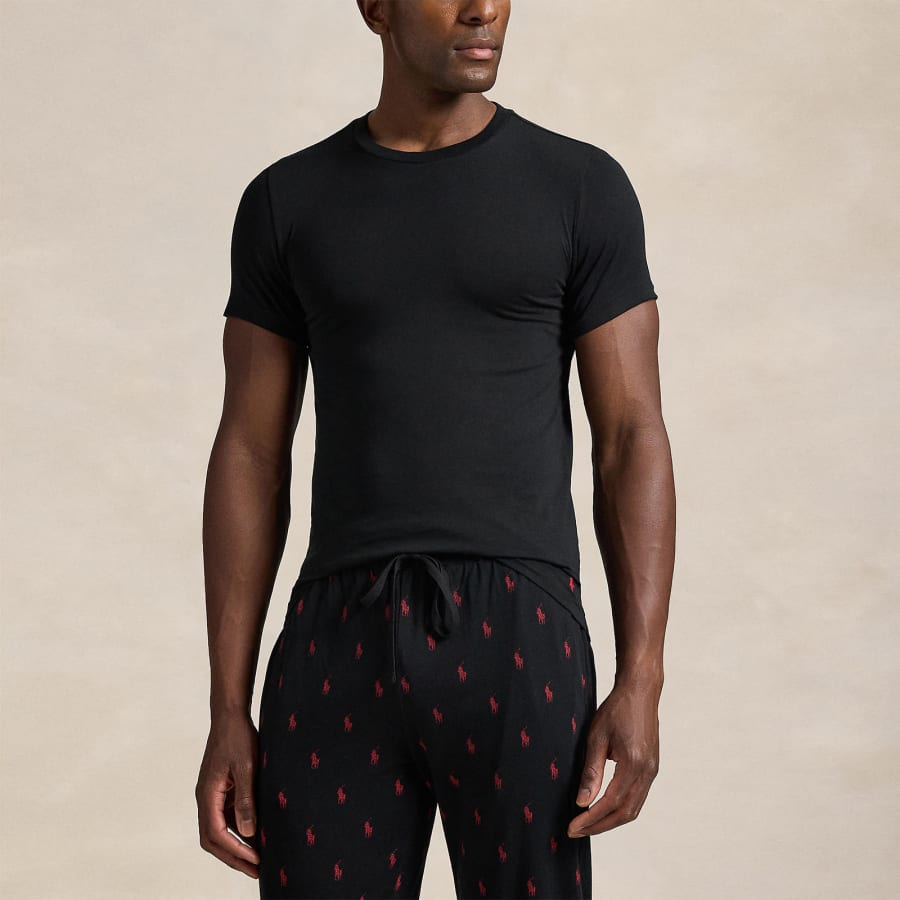 Image number 4 for Ralph Lauren 2 Pack Crew Neck T Shirts Black