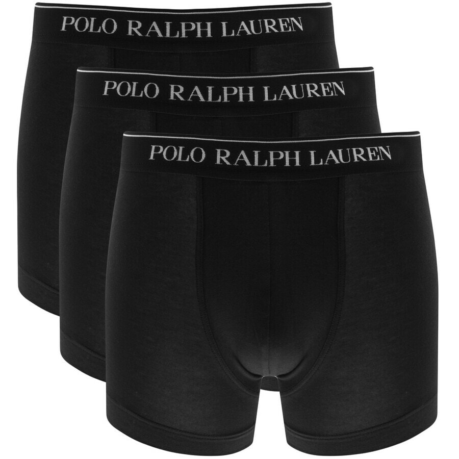 Image number 1 for Ralph Lauren Underwear 3 Pack Trunks Black