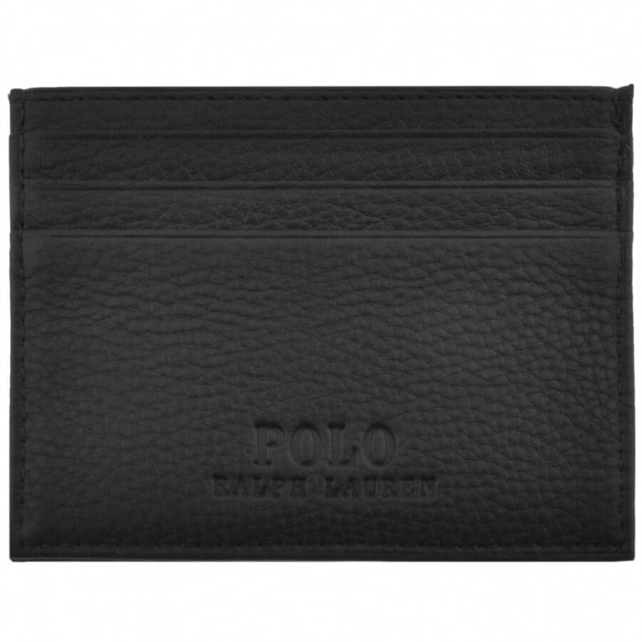 Image number 2 for Ralph Lauren Leather Card Holder Black