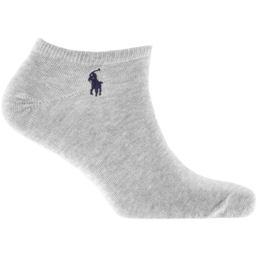 Image number 2 for Ralph Lauren 3 Pack Trainer Socks White