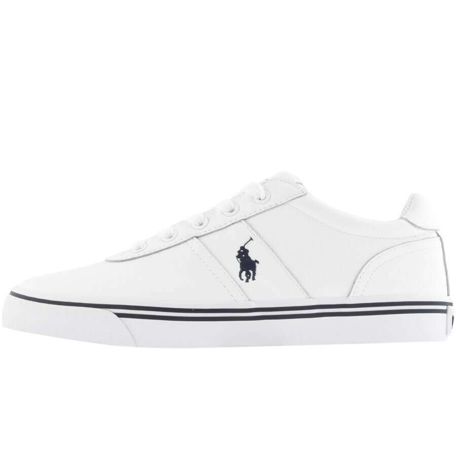 Image number 1 for Ralph Lauren Hanford Leather Trainers White