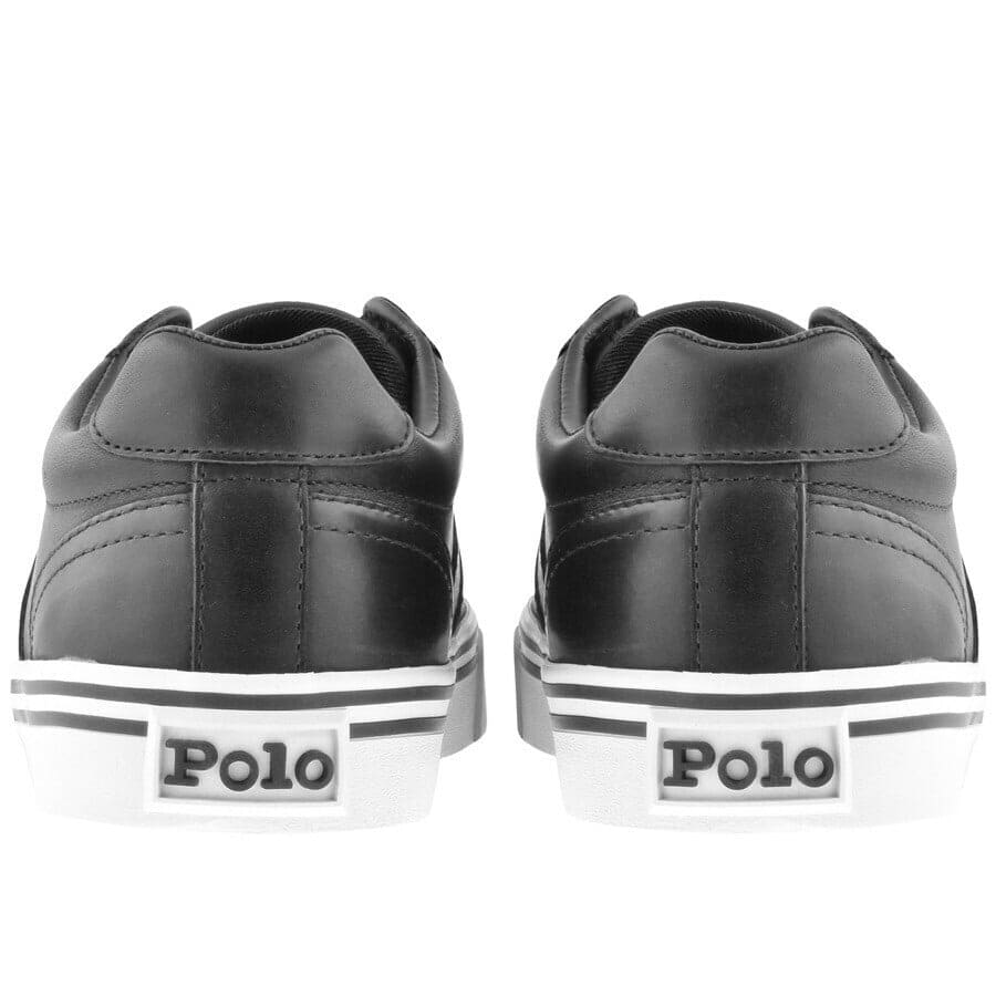 Image number 2 for Ralph Lauren Hanford Leather Trainers Black