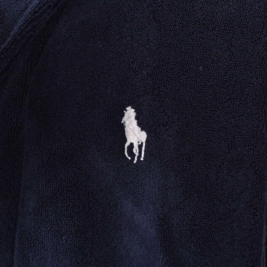 Image number 3 for Ralph Lauren Shawl Dressing Gown Navy
