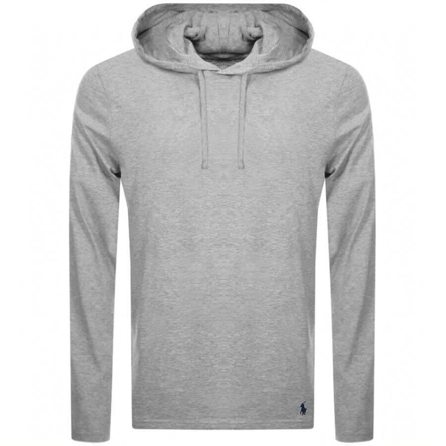 Image number 1 for Ralph Lauren Long Sleeved Hooded T Shirt Grey