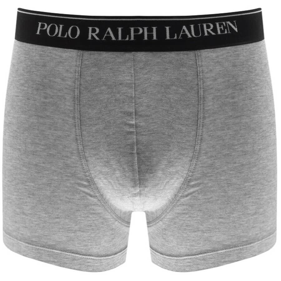 Image number 2 for Ralph Lauren Underwear 3 Pack Trunks Grey