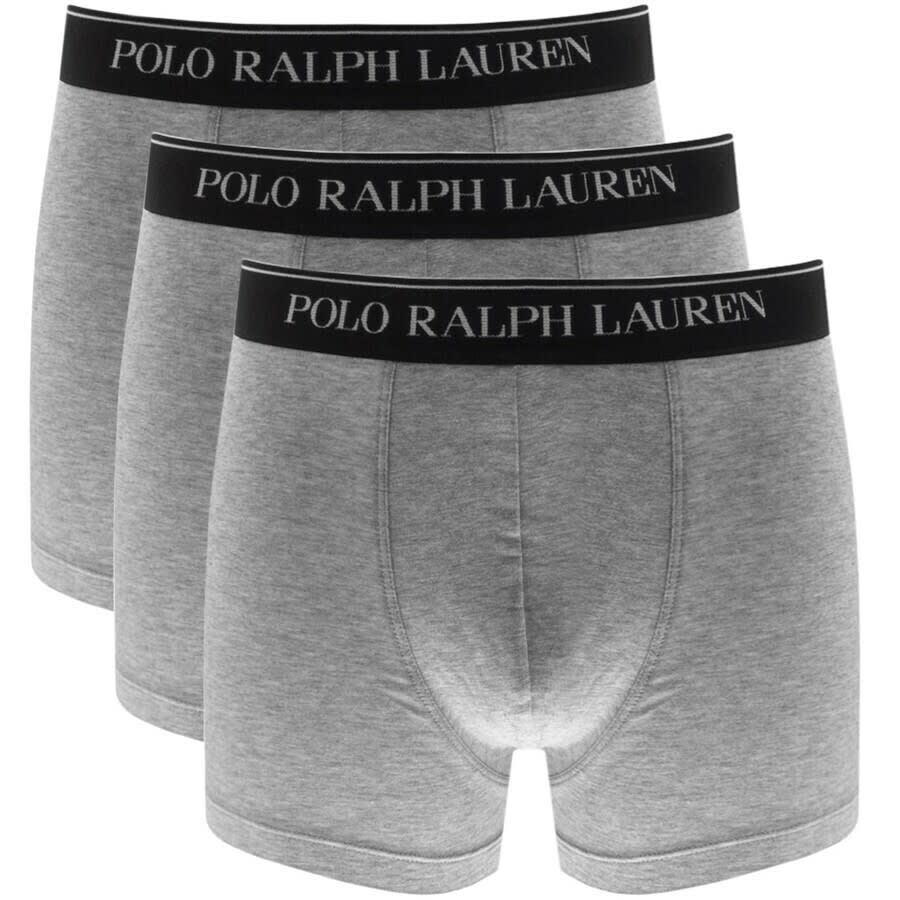 Image number 1 for Ralph Lauren Underwear 3 Pack Trunks Grey