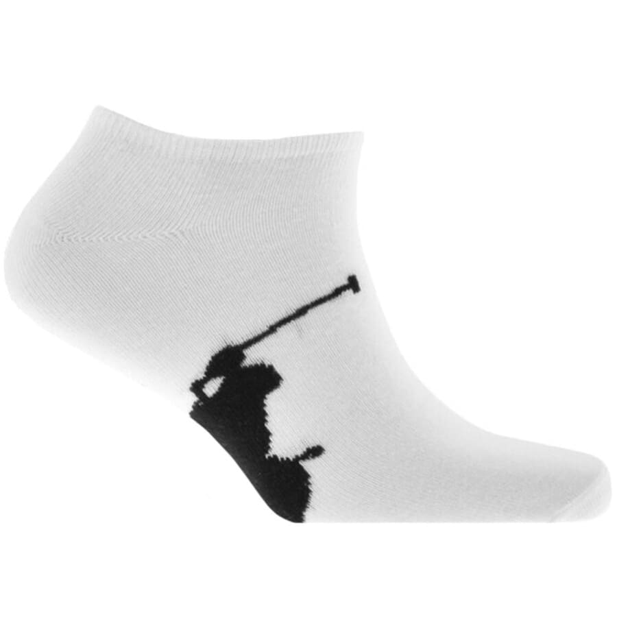 Image number 3 for Ralph Lauren 3 Pack Trainer Socks White