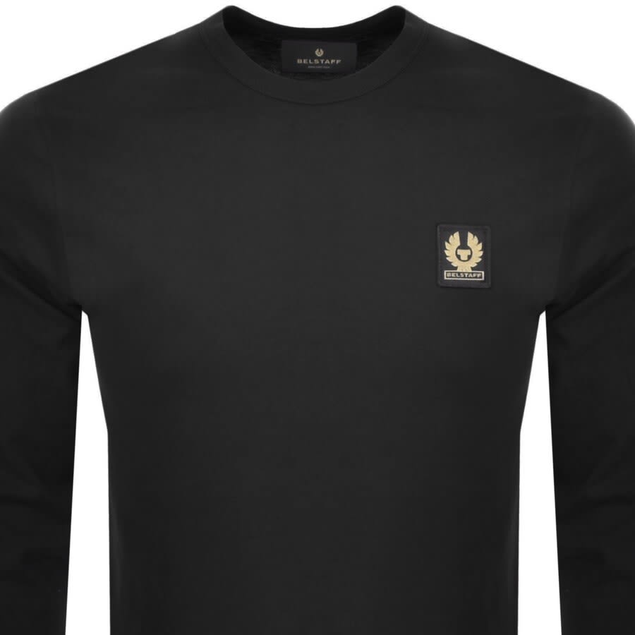 Image number 2 for Belstaff Logo Long Sleeve T Shirt Black