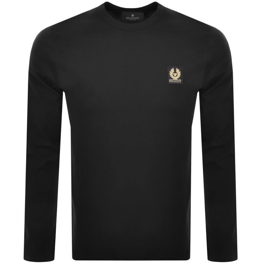 Image number 1 for Belstaff Logo Long Sleeve T Shirt Black