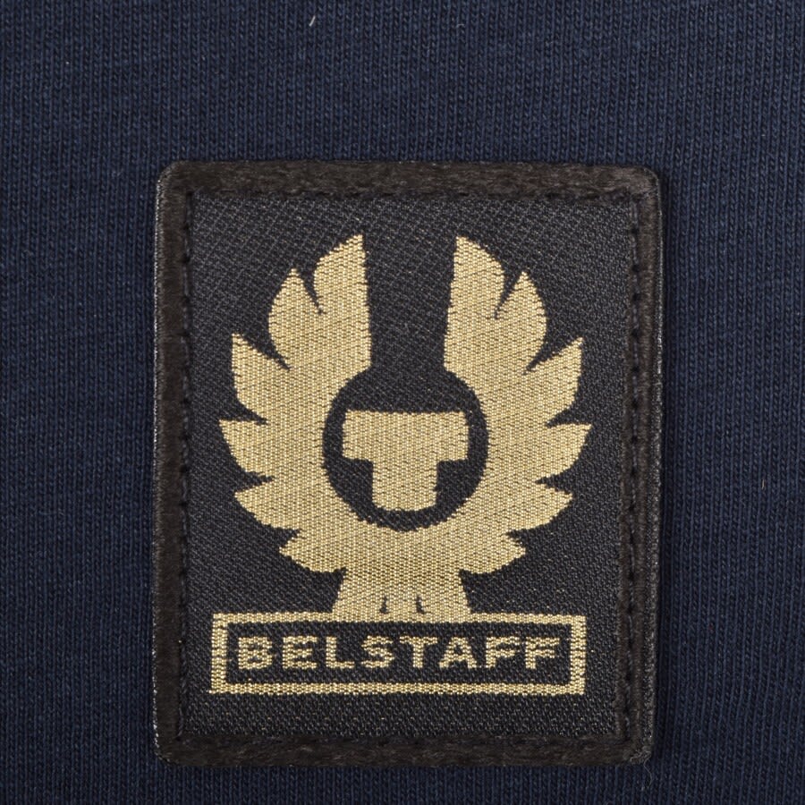 Image number 3 for Belstaff Long Sleeve Logo T Shirt Navy