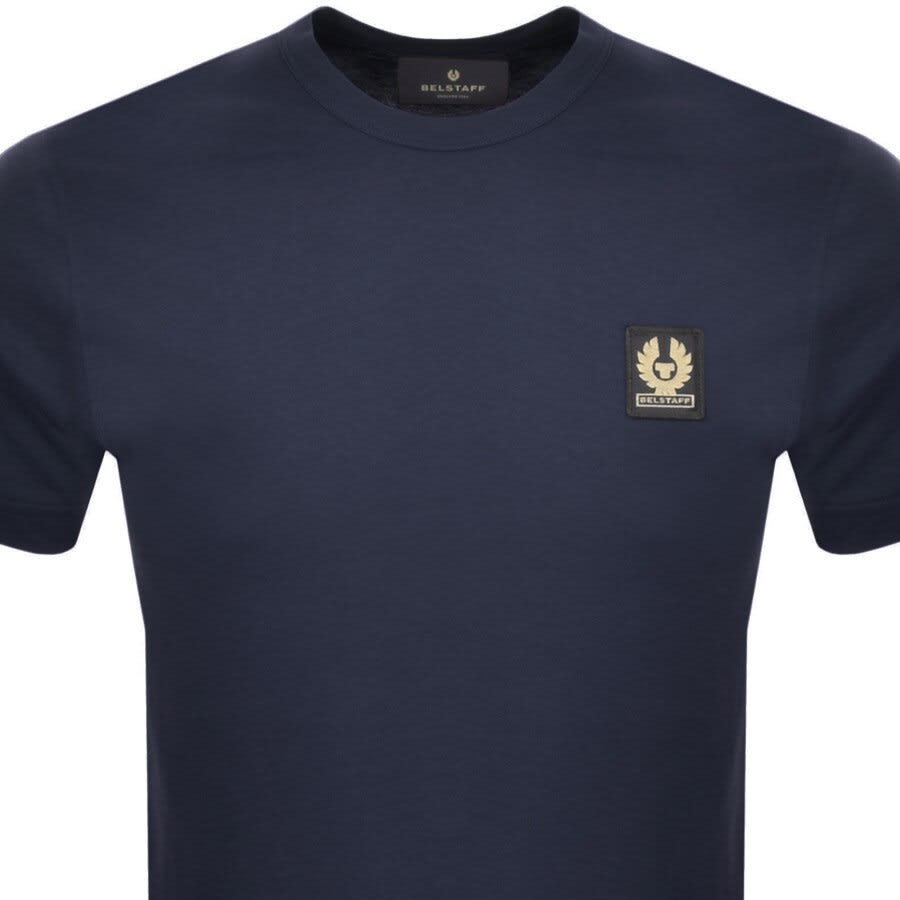 Image number 2 for Belstaff Short Sleeve Logo T Shirt Navy