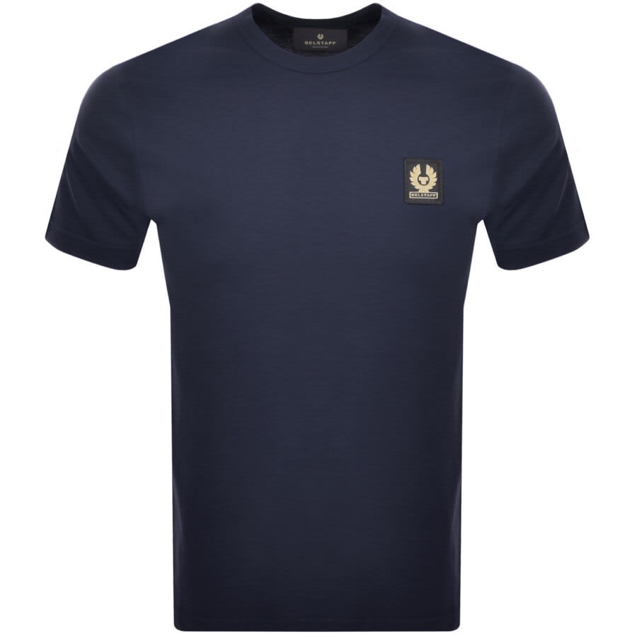 Image number 1 for Belstaff Short Sleeve Logo T Shirt Navy