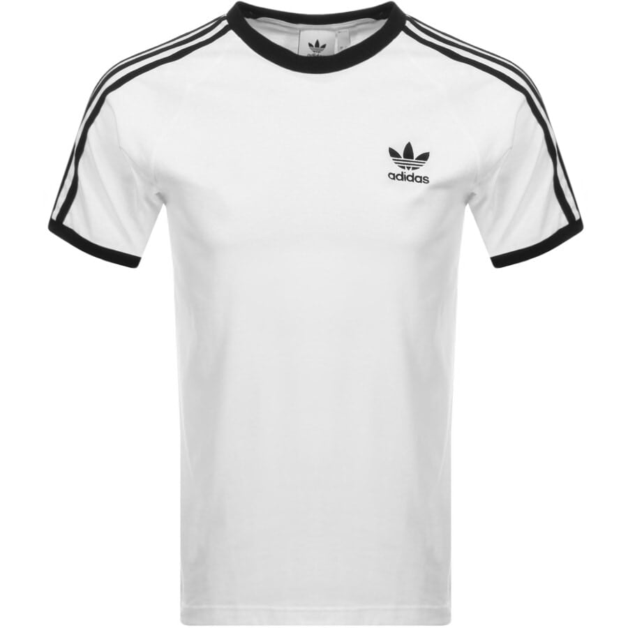 Image number 1 for adidas 3 Stripe T Shirt White