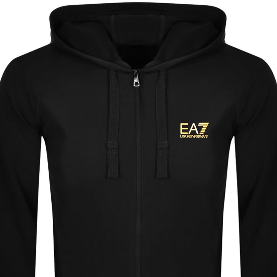 Image number 2 for EA7 Emporio Armani Full Zip Logo Hoodie Black