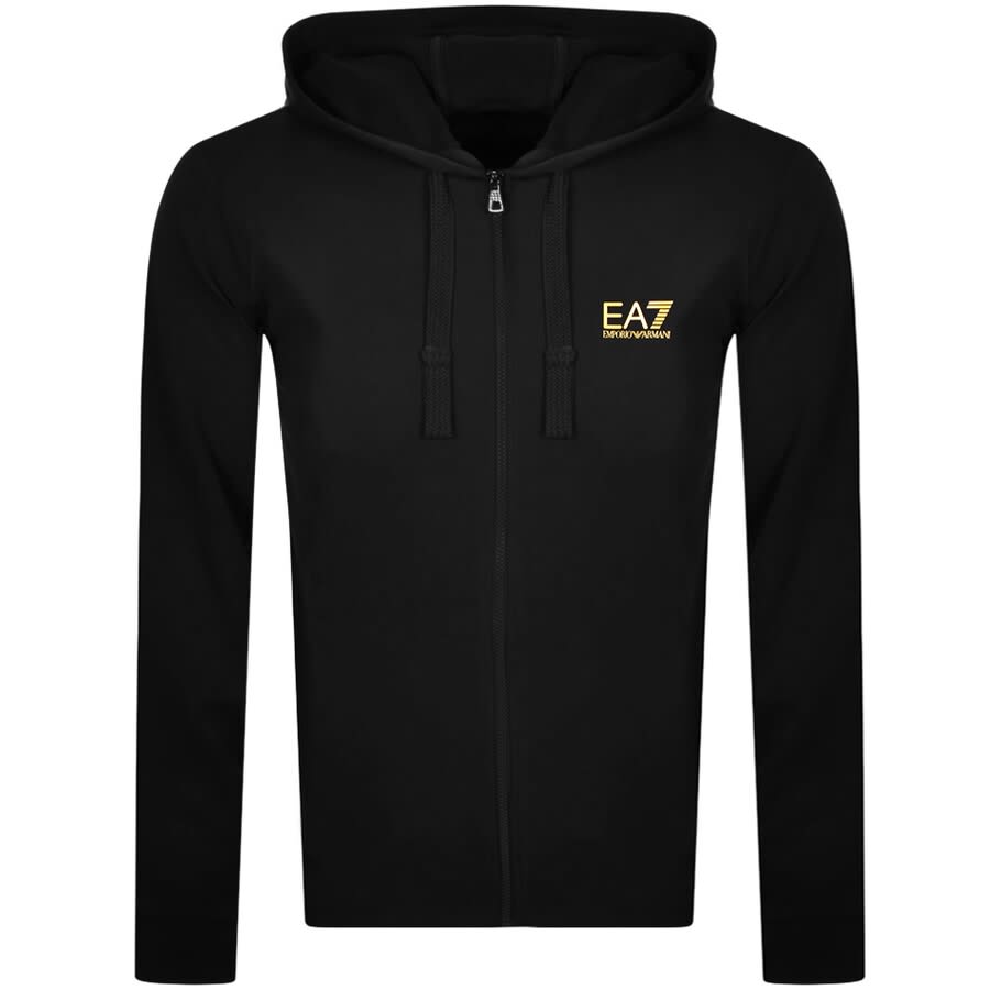 Image number 1 for EA7 Emporio Armani Full Zip Logo Hoodie Black