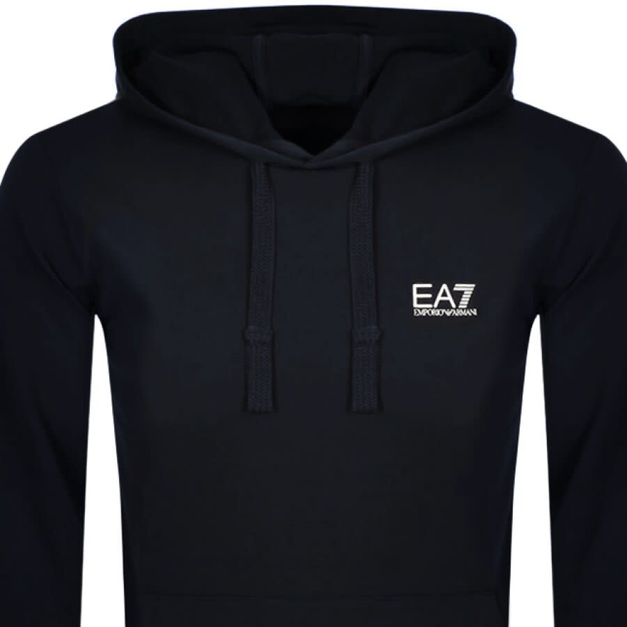 Image number 2 for EA7 Emporio Armani Logo Hoodie Navy