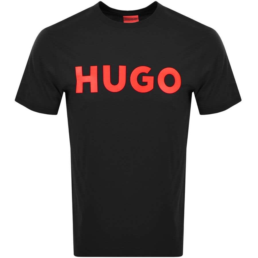 Image number 1 for HUGO Dulivio Crew Neck Short Sleeve T Shirt Black