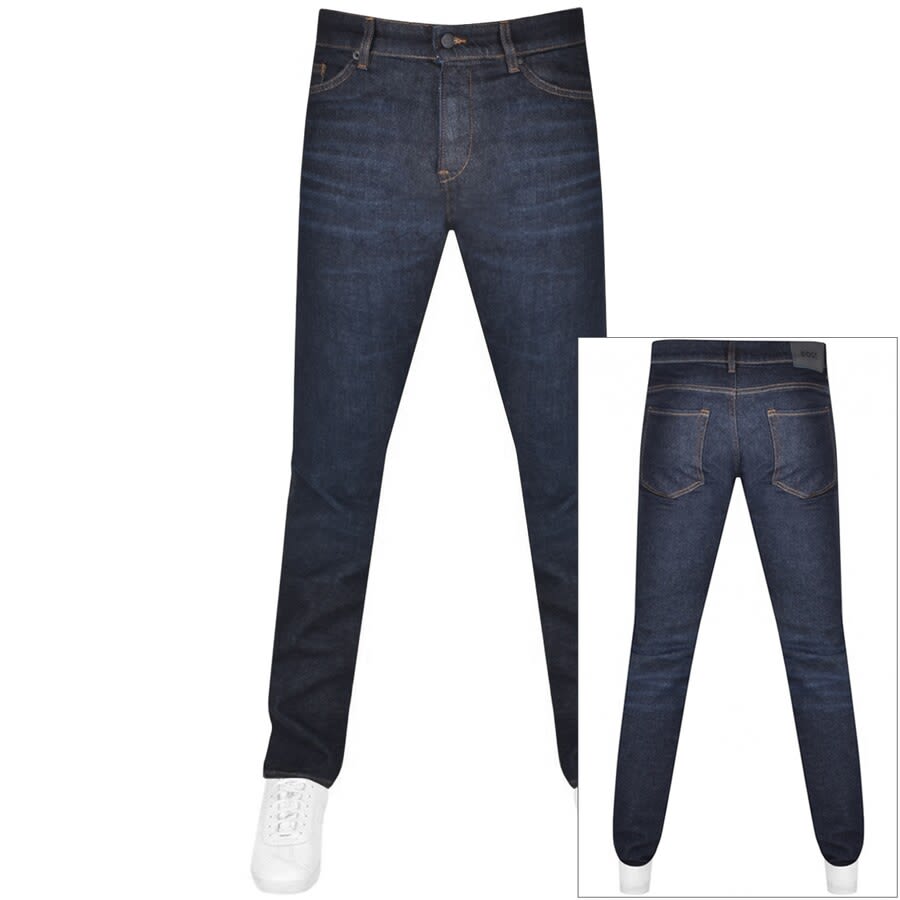 Image number 1 for BOSS Maine 3 Regular Fit Jeans Navy