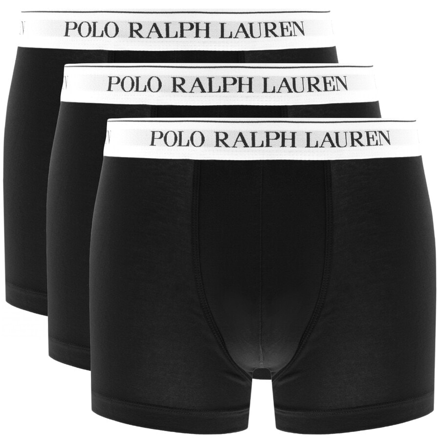 Image number 1 for Ralph Lauren Underwear 3 Pack Trunks Black