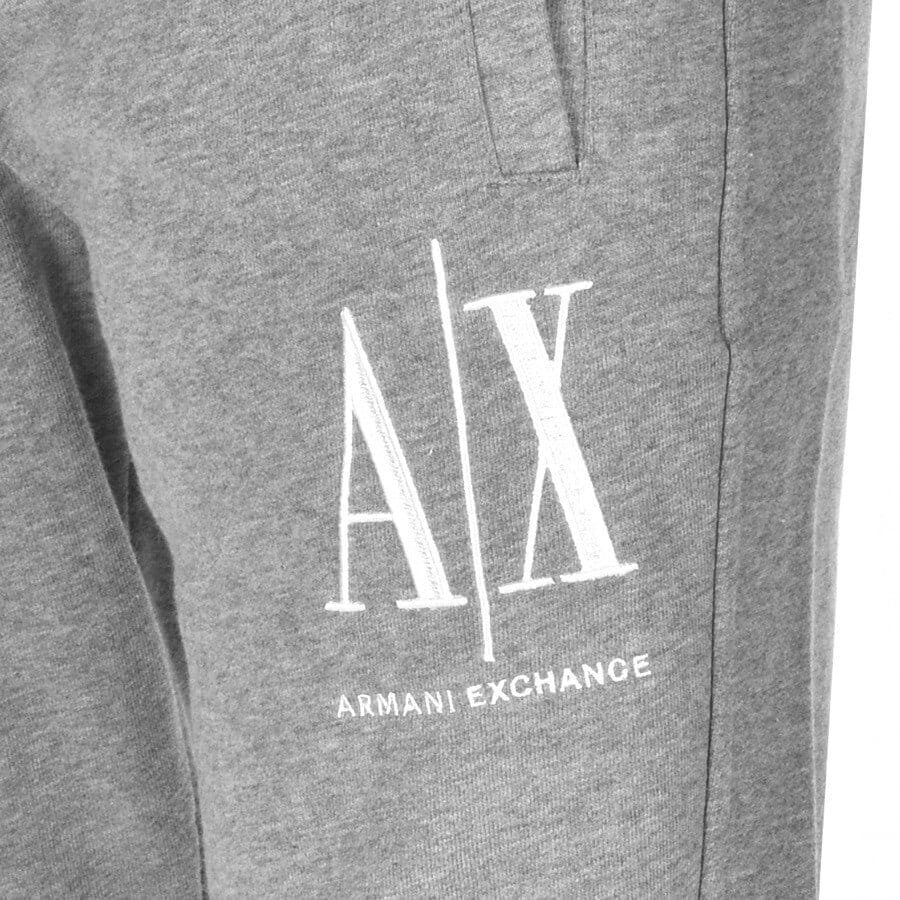 Image number 3 for Armani Exchange Logo Jogging Bottoms Grey