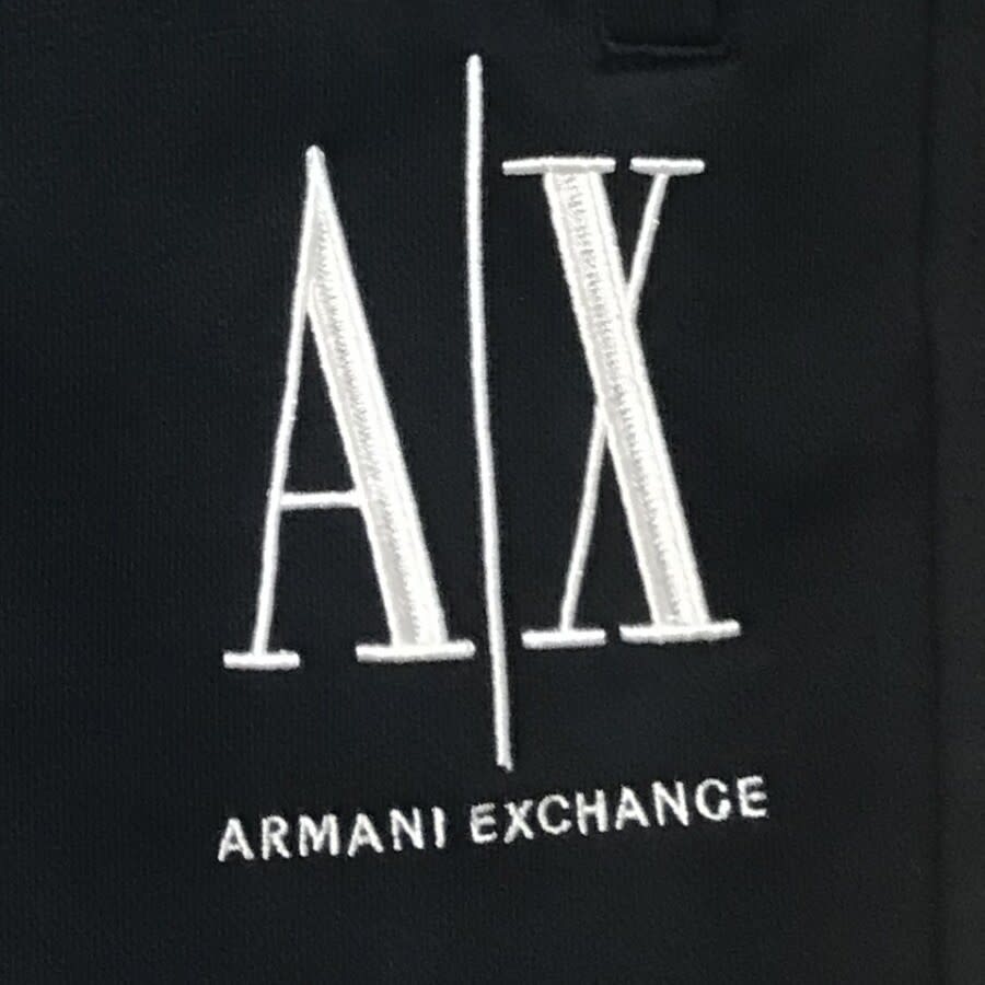 Image number 3 for Armani Exchange Logo Jogging Bottoms Navy