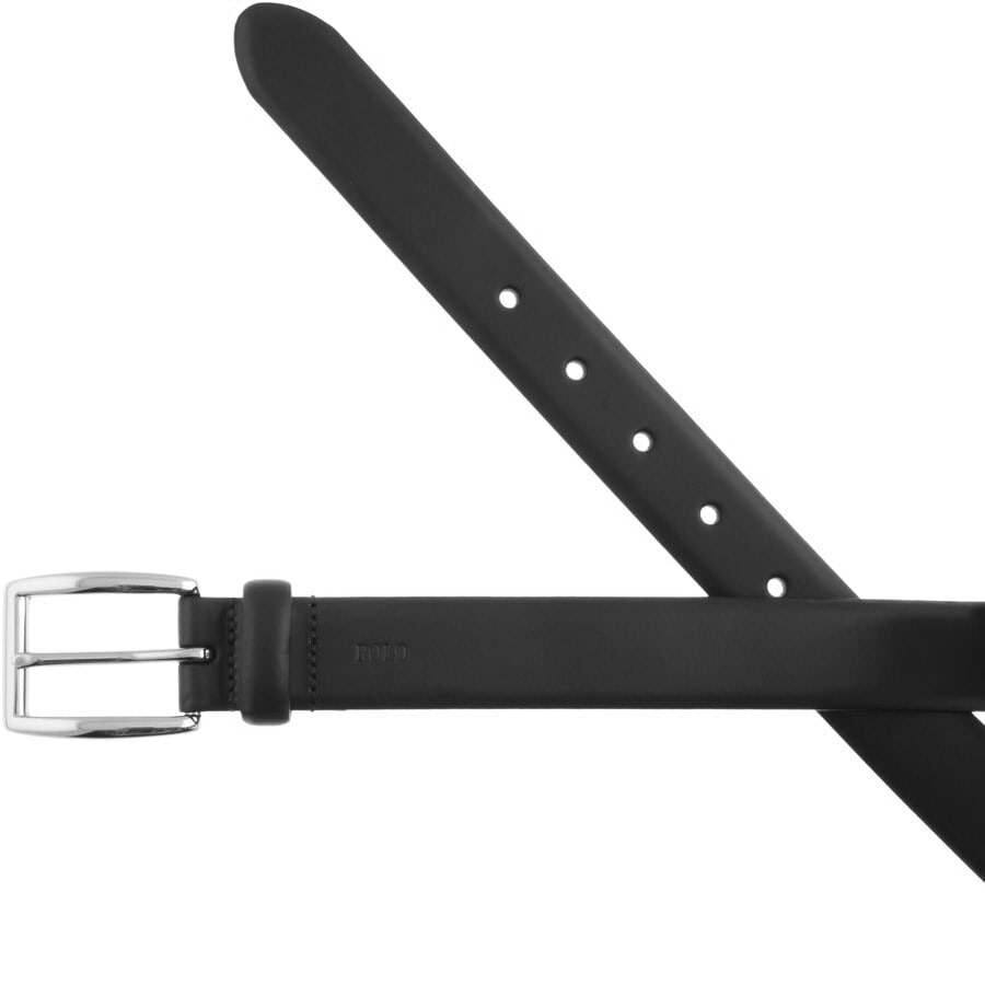 Image number 2 for Ralph Lauren Harness Leather Belt Black